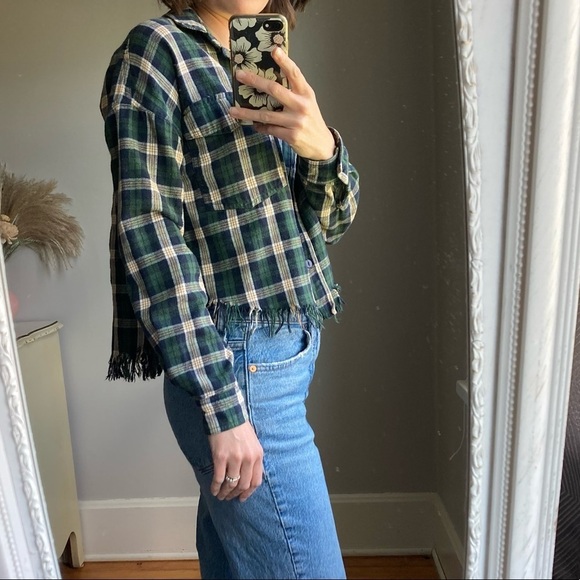 The Story Navy Blue Flannel Button Down Shirt size Small - Picture 6 of 6